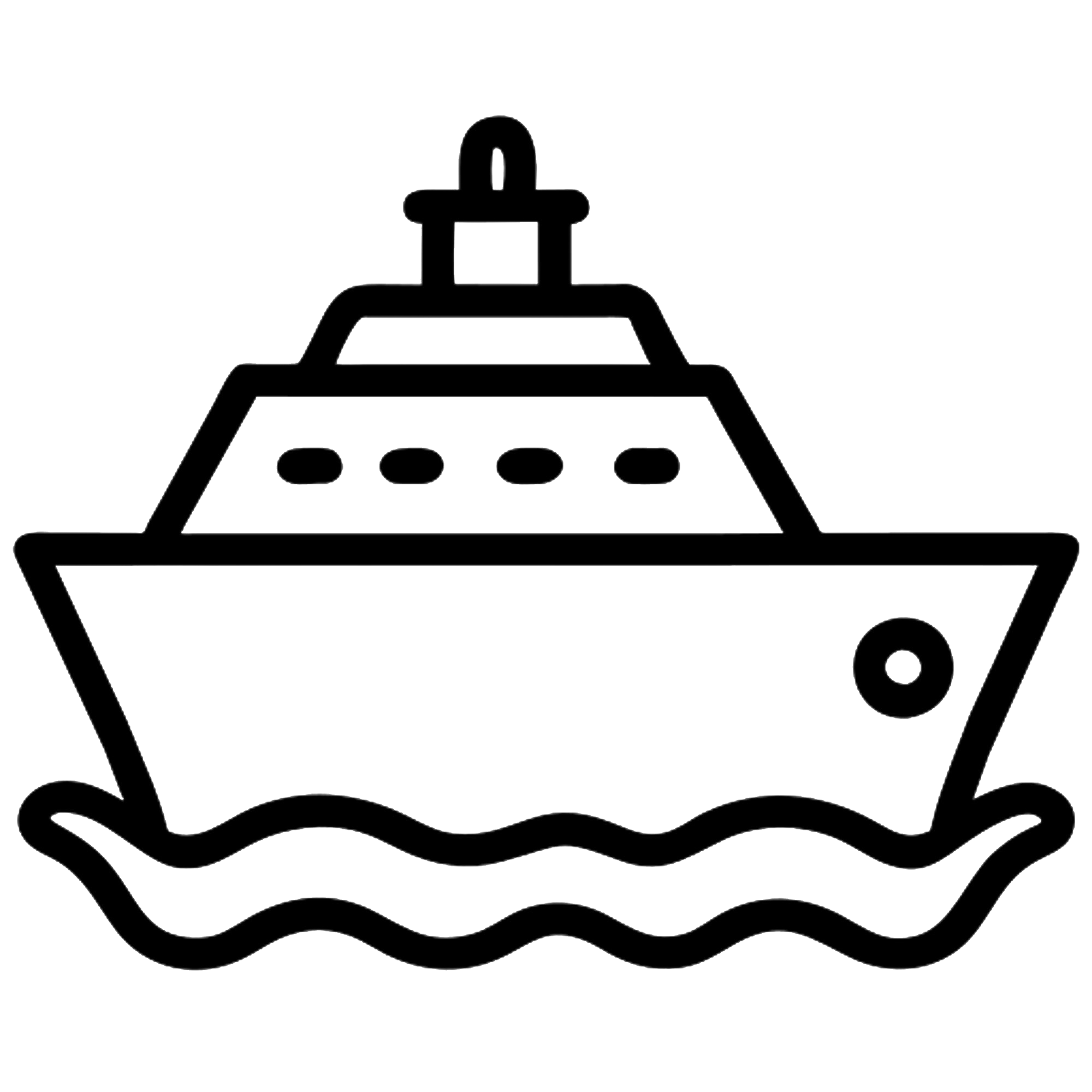One Page Website ship icon outline